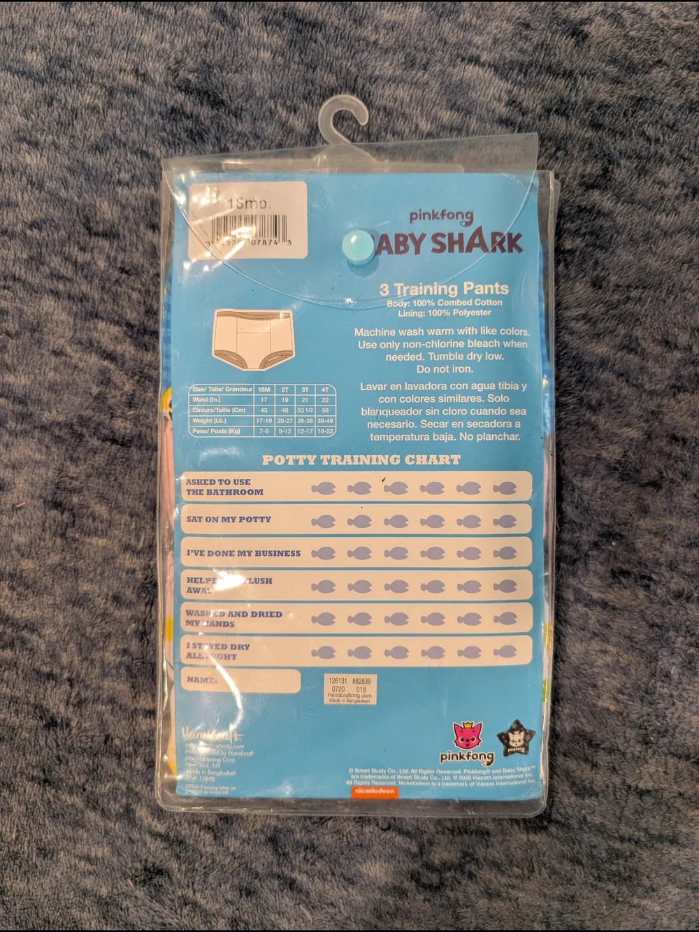 Pinkfong Baby Shark 3-Pack Kids Training Pants/Underwear NIP